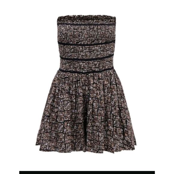 Free People-Women’s Bali Checked Out Ditst Printed Romper Size Small, $128 - Picture 1 of 10